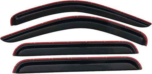 شريط Ikon Motorsports على حافة النافذة الخارجية ، متوافق مع 1998-2004 Dodge Durango ، Dakota Crew Cab ، Slim Style Smoke Tinted 4pcs Sun Rain Shade Guard Vean in Saudi Arabia