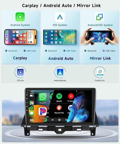 8 CORE 4G+64G Car Radio Stereo for Honda Accord 2008-2013 with Wireless CarPlay/Android Auto, 10.1 inch 1280 * 720P IPS Touch Screen Head Unit Android 13 GPS WiFi Bluetooth 32-Band DSP SWC HD Camera in Saudi Arabia