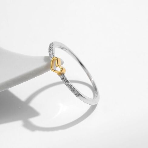 S925 Sterling Silver Infinity & Heart Pavé Ring for Women – Minimalist Twist Design, Everyday Stackable CZ Band, Casual Chic Jewelry in Saudi Arabia