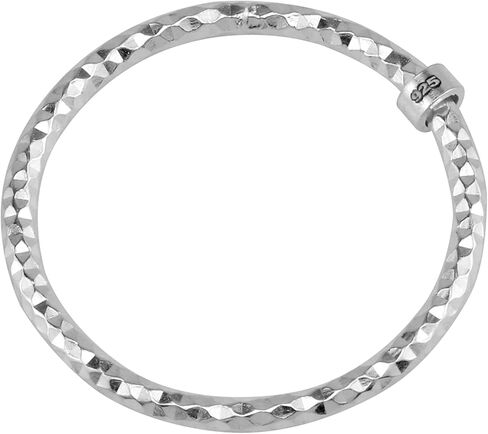 Silvershake White Gold Plated or Yellow Gold Plated 925 Sterling Silver 2MM Diamond Cut Minimalist Thin Band Skinny Wire Stackable Ring Handmade Jewelry for Women in Saudi Arabia