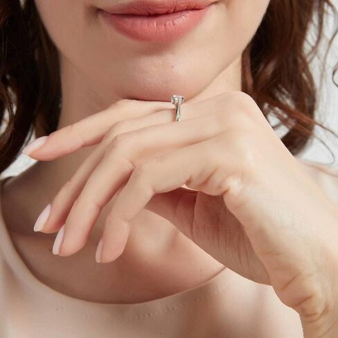 Berricle Sterling Silver 3-Stone Comphing Compling Rings 0.8 CARAT ROUN CUT CHIPIC ZIRCONIA CZ RIP in Saudi Arabia