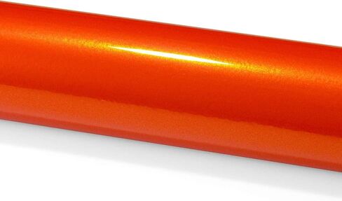 1.6FTx5FT PET Super Gloss Metallic Orange High Glossy Vinyl Wrap Auto Car Sticker Decal Film Sheet Bubble Free Air Release Technology with Tool Set in Saudi Arabia