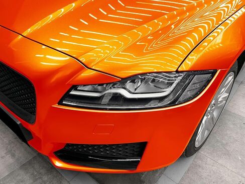 1.6FTx5FT PET Super Gloss Metallic Orange High Glossy Vinyl Wrap Auto Car Sticker Decal Film Sheet Bubble Free Air Release Technology with Tool Set in Saudi Arabia