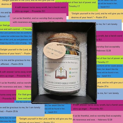 Read Me When Bible Verses Jar - Christian Gift Set with Color Coded Scriptures Cards, Inspirational Graduation Gifts for Women, Suitable Birthday Gifts for Grandma, Aunt, Sister, and Mom (Book) in Saudi Arabia