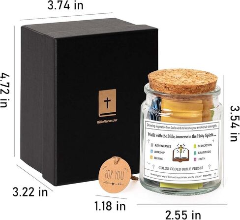 Read Me When Bible Verses Jar - Christian Gift Set with Color Coded Scriptures Cards, Inspirational Graduation Gifts for Women, Suitable Birthday Gifts for Grandma, Aunt, Sister, and Mom (Book) in Saudi Arabia