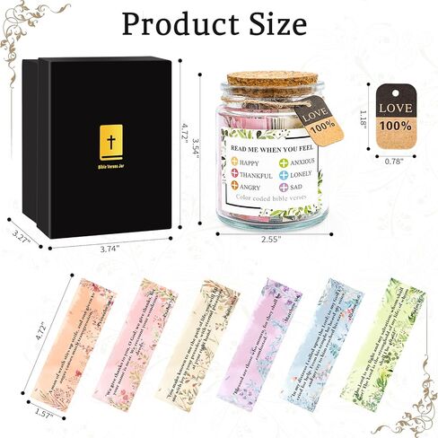 جرة آية الكتاب المقدس ، هدايا مسيحية للنساء ، اقرأني عندما تكون جرة الصلاة مع آيات الكتاب المقدس 90pcs in Kuwait