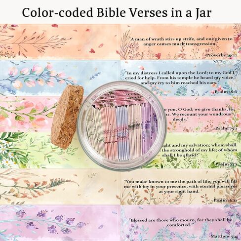 جرة آية الكتاب المقدس ، هدايا مسيحية للنساء ، اقرأني عندما تكون جرة الصلاة مع آيات الكتاب المقدس 90pcs in Kuwait