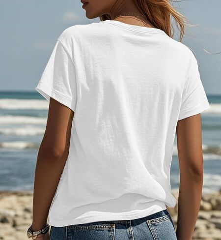 Womens t Shirts Short Sleeve Casual Summer Loose Round Neck Everything is Fine & Dandelion Graphic Tops for Women in Kuwait