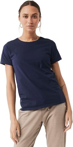 Pact Women's Organic Cotton Softspun Standard Fit Crew Neck T-Shirt, Pack of 5 in Saudi Arabia