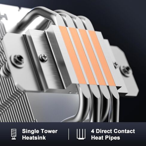 ID-COOLING FROZN A410 SE CPU Air Cooler, 4×Ф6mm High-Performance Heatpipes, 120mm Quiet Fan Low Noise 24.8 dB(A), Intel LGA1851/1700/1200/1150/1151/1155; AMD AM5/AM4 in Kuwait