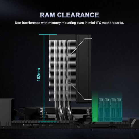 ID-COOLING FROZN A410 SE CPU Air Cooler, 4×Ф6mm High-Performance Heatpipes, 120mm Quiet Fan Low Noise 24.8 dB(A), Intel LGA1851/1700/1200/1150/1151/1155; AMD AM5/AM4 in Kuwait