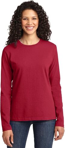 Port & Company Ladies Long Sleeve Core Cotton Tee. LPC54LS in Kuwait