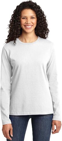 Port & Company Ladies Long Sleeve Core Cotton Tee. LPC54LS in Kuwait