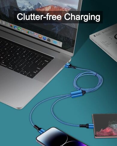 iPhone Charger 4Pack/3-6ft, Long Braided Lightning Cables, Fast Charging Power Charger Cords for iPhone 14 13 12 Pro Max/11Pro Max/SE/X/XS/XR/8/7 Plus, iPad Mini, Air, Cargador Wire Lightening Colored in Saudi Arabia