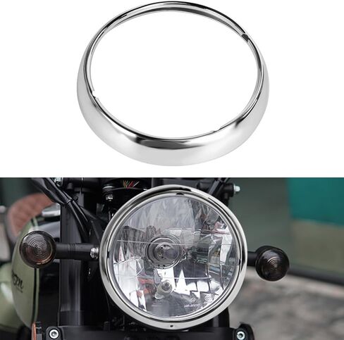 7 "مصباح مصباح ناري دراجة نارية تغطية حلقة المصباح الأمامي لتجميع الطريق لجولة King Electra Glide Glide Glide Tri Glide Flht Flhr (Black) in Saudi Arabia