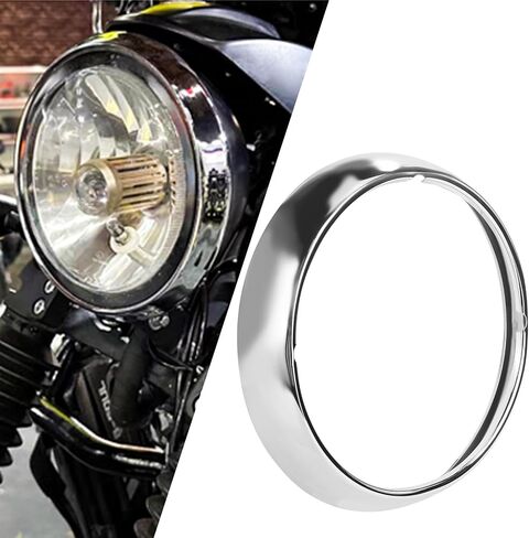 7 "مصباح مصباح ناري دراجة نارية تغطية حلقة المصباح الأمامي لتجميع الطريق لجولة King Electra Glide Glide Glide Tri Glide Flht Flhr (Black) in Saudi Arabia