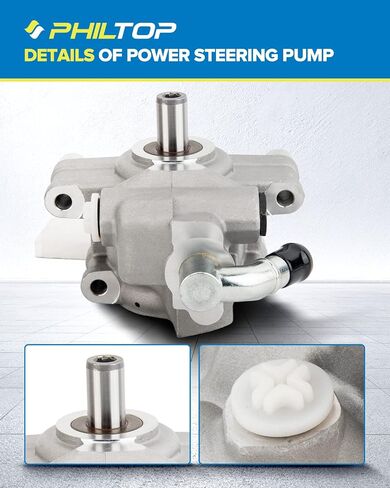 PHILTOP 20-2402 Power Steering Pump Direct Fits 200 2011-2014 2.4L, Sebring 2007-2010 2.4L, Avenger 2008-2014 2.4L, Journey 2.4L, Power Steering Asist 5151016AB, 5151016AD, 5151016AE in Saudi Arabia