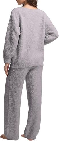 2 قطعة من بيجامات الصوف للنساء مجموعات V-theck سترة سترة المرأة طويلة الأكمام غامضة. in Kuwait