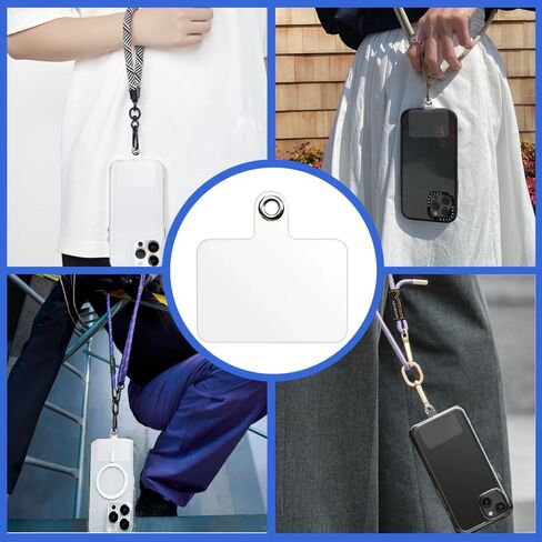 2 PCS Metal Phone Tether Tabs, 360° Rotatable Phone Lanyard Tab, Universal Cellphone Tether Tabs for iPhone Smartphone, Stainless Steel Lanyard Patch Compatible with Full-Coverage Cases, Gold in Saudi Arabia