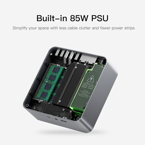 Beelink SER3 Mini PC, High-Performance Mini Computer AMD Ryzen 7 3750H(up to 4GHz) 16GB SO-DIMM DDR4&500GB NvMe SSD, 4K UHD Dual Display&Dual HDMI, Type-C Support PD Charge&Gaming Mini-PC in Saudi Arabia