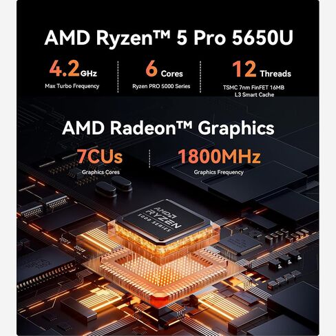 Beelink SER3 Mini PC, High-Performance Mini Computer AMD Ryzen 7 3750H(up to 4GHz) 16GB SO-DIMM DDR4&500GB NvMe SSD, 4K UHD Dual Display&Dual HDMI, Type-C Support PD Charge&Gaming Mini-PC in Saudi Arabia