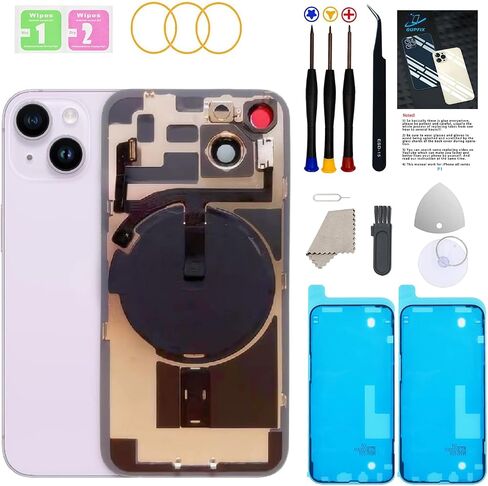 Back Glass Replacement for iPhone 13 with Repir Tools, Big Hole Rear Back Cover Glass Replacement All Carriers with Pre-Installed Adhesive and Repairing Tool Kits (Blue) in Kuwait