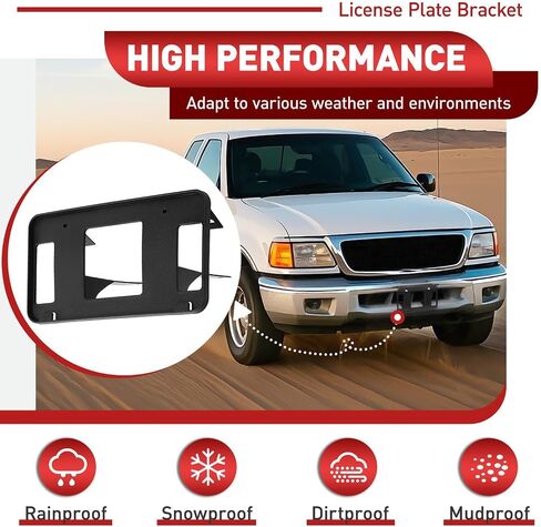 حامل قوس لوحة الترخيص الأمامي متوافق مع 1999-2004 Ford F150 Light Duty ، Heritage ، Expedition ، 1999 F250 ، استبدال لـ XL3Z17A385AA in Saudi Arabia