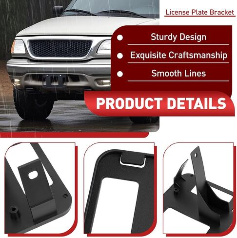 حامل قوس لوحة الترخيص الأمامي متوافق مع 1999-2004 Ford F150 Light Duty ، Heritage ، Expedition ، 1999 F250 ، استبدال لـ XL3Z17A385AA in Saudi Arabia