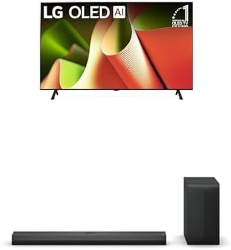 LG 65-Inch OLED evo B4 Series Smart TV 4K Processor Flat Screen with Alexa Built-in (OLED65B4PUA, 2024), 3.1.1 ch. S70TY Soundbar with Dolby Atmos in Saudi Arabia