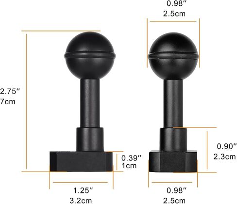 OrcaTorch ZJ14 Aluminum Ball Joint Clamp for Underwater Diving Light Arms Tray, Photography Diving Camera, 360° Clip Adapter Bracket Holder for Action Camera, Dive Flashlight Arm Connected Accessories in Saudi Arabia