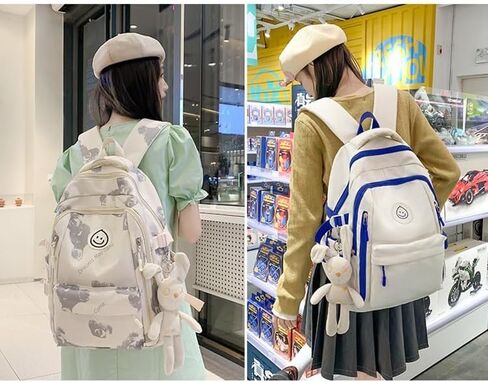 Kawaii Backpack with Cute Accessories Tote Bag Shoulder Bag Stylish in Saudi Arabia