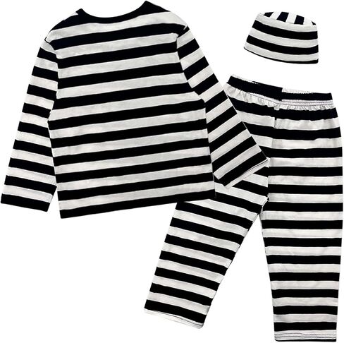 زي أزياء سجناء الأطفال مجموعة سجن سجن السجناء ملابس إجرامية للجنسين هالوين زي إدانة in Kuwait