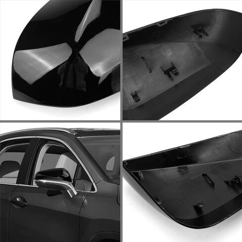 Glossy Black Direct Replacement Side Mirror Covers Caps for 2015-2021 Lexus NX200T NX300 RX350 RX450H, Directly Replace Style, Not Sticker Style, Passenger Side in Saudi Arabia