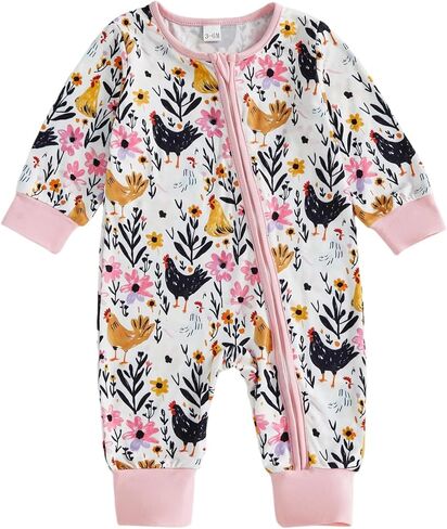 Western Baby Girl Boy Clothes Highland Romper Cow Print Long Sleeve Crew Neck Jumpsuits Fall Infant Bodysuits in Kuwait