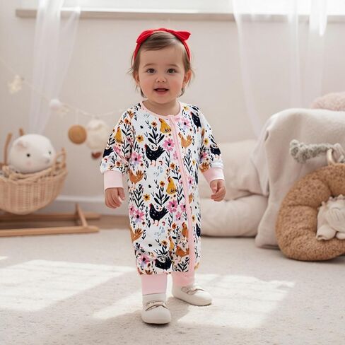 Western Baby Girl Boy Clothes Highland Romper Cow Print Long Sleeve Crew Neck Jumpsuits Fall Infant Bodysuits in Kuwait