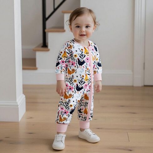 Western Baby Girl Boy Clothes Highland Romper Cow Print Long Sleeve Crew Neck Jumpsuits Fall Infant Bodysuits in Kuwait