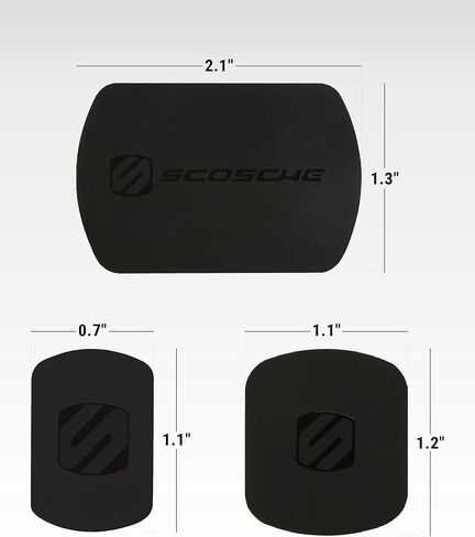 طقم لوحة استبدال MagicMount MPLT54T-2PKBP0 من Scosche لحامل تثبيت هاتف السيارة المغناطيسي، لوحات معدنية مع تثبيت قوي إضافي للهواتف الذكية والكمبيوتر اللوحي وحامل الهاتف الخلوي المغناطيسي وحافظة الهاتف، حزمة من 2 in Kuwait