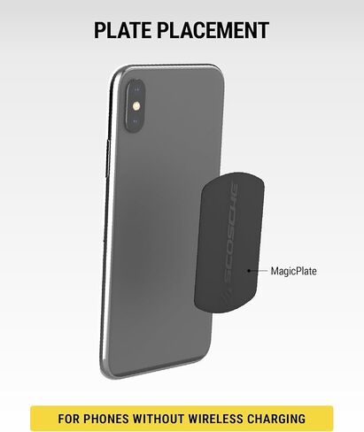 طقم لوحة استبدال MagicMount MPLT54T-2PKBP0 من Scosche لحامل تثبيت هاتف السيارة المغناطيسي، لوحات معدنية مع تثبيت قوي إضافي للهواتف الذكية والكمبيوتر اللوحي وحامل الهاتف الخلوي المغناطيسي وحافظة الهاتف، حزمة من 2 in Kuwait