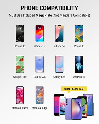 طقم لوحة استبدال MagicMount MPLT54T-2PKBP0 من Scosche لحامل تثبيت هاتف السيارة المغناطيسي، لوحات معدنية مع تثبيت قوي إضافي للهواتف الذكية والكمبيوتر اللوحي وحامل الهاتف الخلوي المغناطيسي وحافظة الهاتف، حزمة من 2 in Kuwait