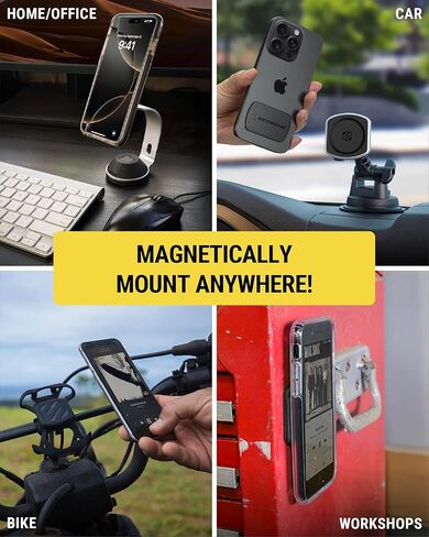 طقم لوحة استبدال MagicMount MPLT54T-2PKBP0 من Scosche لحامل تثبيت هاتف السيارة المغناطيسي، لوحات معدنية مع تثبيت قوي إضافي للهواتف الذكية والكمبيوتر اللوحي وحامل الهاتف الخلوي المغناطيسي وحافظة الهاتف، حزمة من 2 in Kuwait