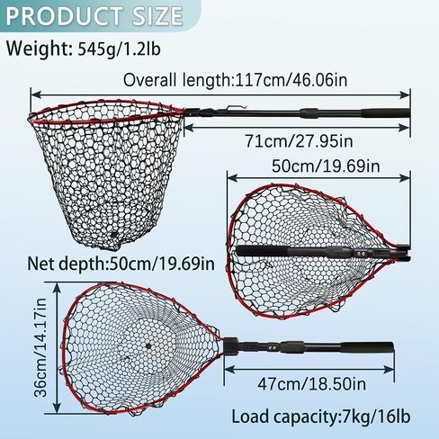 Fishing net (Retractable 19.68, Red, 48in) in Kuwait