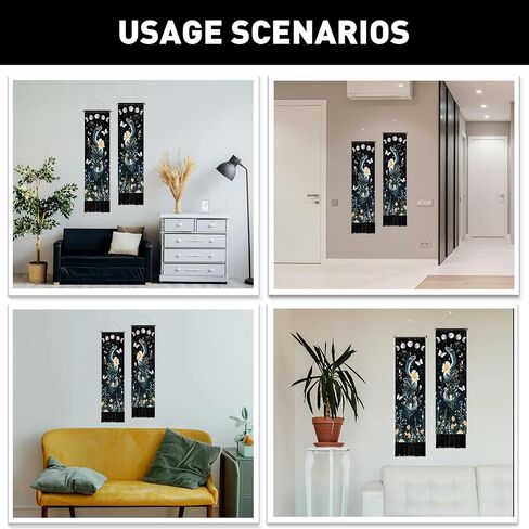 Pligreat 2 Pack Horse Lion Tapestry Vertical Vintage Art Wall معلق مع شرابات النسيج الجدران الجمالي لغرفة المعيش in Saudi Arabia