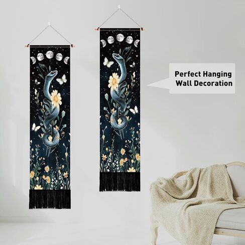 Pligreat 2 Pack Horse Lion Tapestry Vertical Vintage Art Wall معلق مع شرابات النسيج الجدران الجمالي لغرفة المعيش in Saudi Arabia