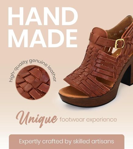 Macarena Collection Women's Flatform Wedge Casual Sandal Huarache Colorful Leather Mexican Style Color MultiColors 351 in Kuwait