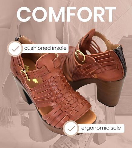 Macarena Collection Women's Flatform Wedge Casual Sandal Huarache Colorful Leather Mexican Style Color MultiColors 351 in Kuwait