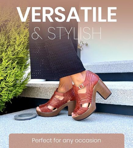 Macarena Collection Women's Flatform Wedge Casual Sandal Huarache Colorful Leather Mexican Style Color MultiColors 351 in Kuwait