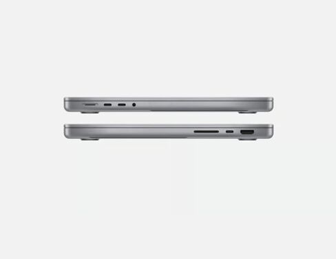 2021 Apple MacBook Pro مع شريحة Apple M1 Pro (14 بوصة، وذاكرة وصول عشوائي 32 جيجابايت، وتخزين SSD سعة 512 جيجابايت) رمادي غامق (متجدد) in Saudi Arabia