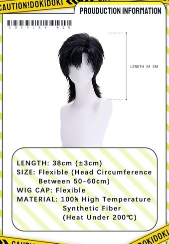 KIRA KIRA Rafayel Cosplay Wig 38cm/15’’ Love And Deepspace Rafayel Wig Mullet Tidal Surge Wolf Cut Qiyu Purple Long Straight Hair for Halloween Cosplay (Purple Rafayel) in Kuwait