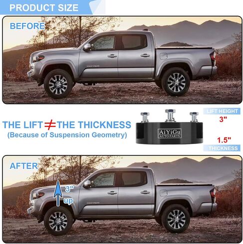 مجموعة رفع التسوية الأمامية 3 بوصة متوافقة مع 2005-2023 Toyota Tacoma 2WD 4WD ، 3 '' Front STRUTERS SPACENTING RIFT KITS FLESS (حزمة 2pcs) in Saudi Arabia