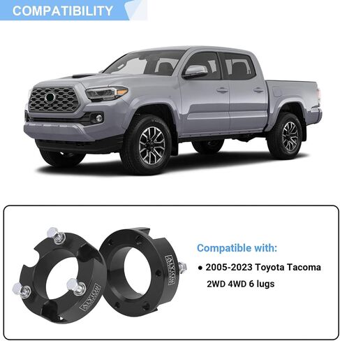 مجموعة رفع التسوية الأمامية 3 بوصة متوافقة مع 2005-2023 Toyota Tacoma 2WD 4WD ، 3 '' Front STRUTERS SPACENTING RIFT KITS FLESS (حزمة 2pcs) in Saudi Arabia